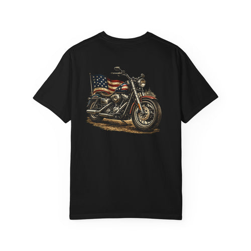 American Eagle Shield tee | Vintage Flag Motorcycle Patriotic T-Shirt