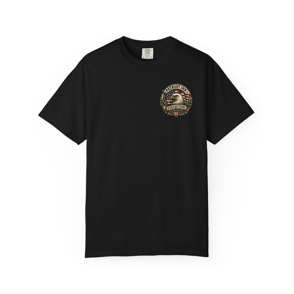 Liberty Bell graphic T-Shirt | Vintage American eagle emblem, patriotic back print