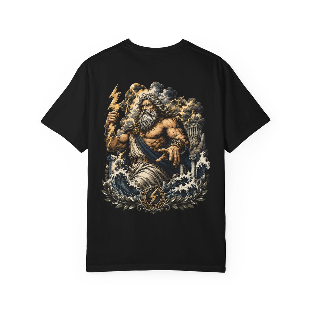 Zeus God of Thunder T-shirt | Lightning Bolt Mythology Design